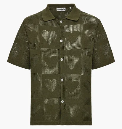 Рубашка мужская Carne Bollente CupidS Net Green SS25KNP0101