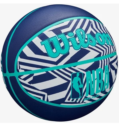Баскетбольний м'яч Wilson Nba Drv Plus Dazzle Camo Bskt Indigo Blue/Turquoise WZ3016102XB6