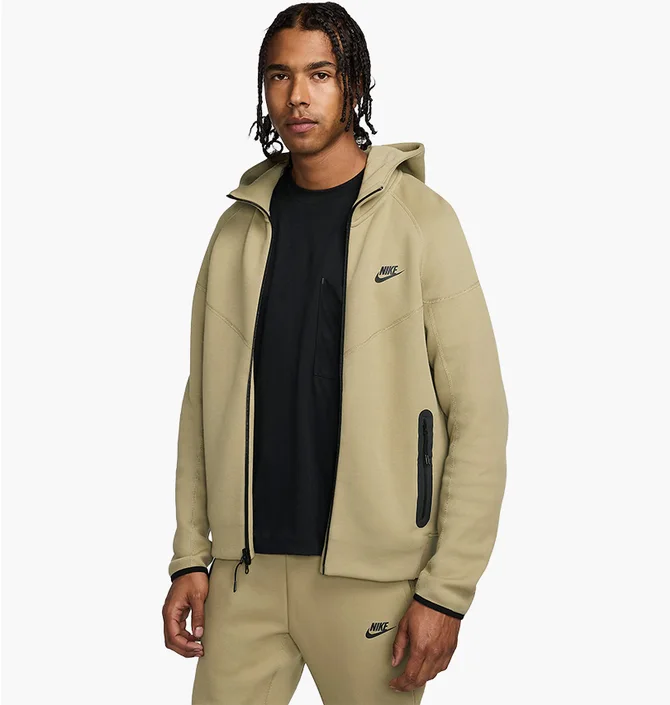 Толстовка мужская Nike Tech Fleece Fz Wr Beige FB7921-277