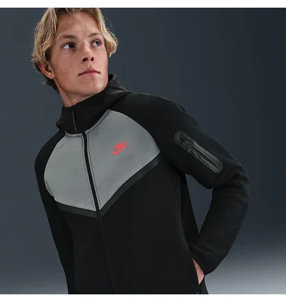 Толстовка мужская Nike Tech Fleece Black/Grey IH4302-010