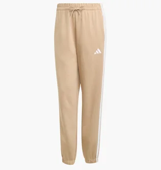 Штаны женские Adidas Essentials 3-Stripes Fleece Loose-Fit Beige JX7699