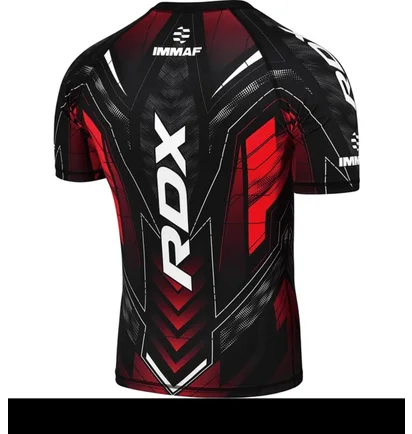 Футболка чоловіча RDX Compression Immaf-1 Black/Red CSH-IMF-1R