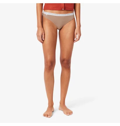 Трусики женские Lacoste Stretch Cotton String Briefs (3 шт) Beige/Brown 8F1341I87