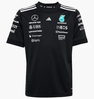 Футболка детская Adidas Mercedes - Amg Petronas Formula One Team Driver Kids Performance Black JW5363