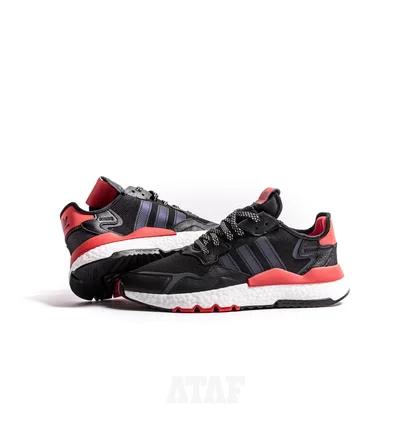 Кроссовки мужские Adidas Nite Jogger Core Black Cloud White Hi-Res Red Eg6750