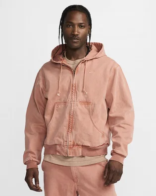 Толстовка мужская Nike Life Full-Zip Unlined Jacket Orange FZ6575-225