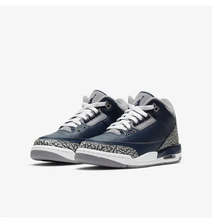 Кроссовки детские Air Jordan 3 Retro Georgetown Blue 398614-401