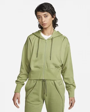 Толстовка жіноча Nike Air Shine Full-Zip Fleece Hoodie Olive Dq6579-334