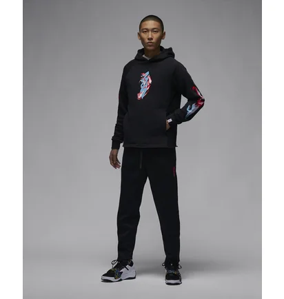 Худі чоловіче Air Jordan Zion Graphic Fleece Pullover Hoodie Black FN5342-010