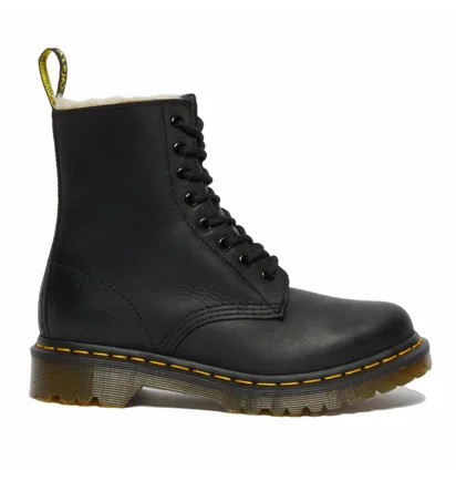 Ботинки женские Dr. Martens Fur Lined 1460 Serena Burnished Wyoming Black 21797001