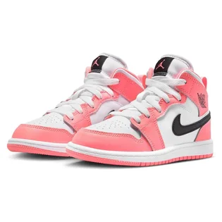 Кроссовки детские Air Jordan 1 Mid Little Kids Shoes Pink/White DQ8424-602