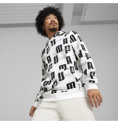 Худи мужское Puma Ess+ Logo Lab Aop Hoodie Fl White/Black 678983-02