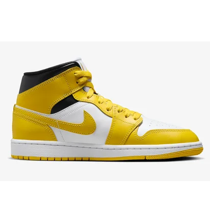 Кроссовки женские Air Jordan 1 Mid Yellow/White BQ6472-170