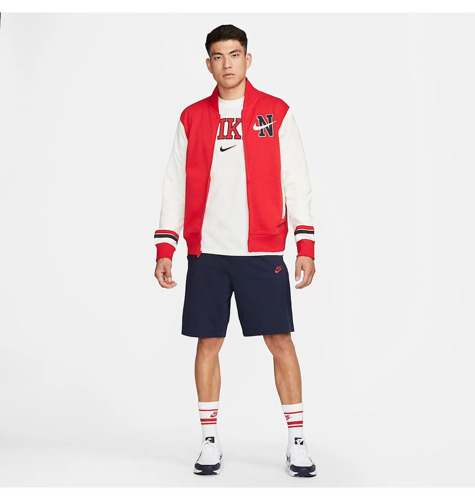 ᐉ Бомбер мужской Nike Retro Varsity Red/White DZ2551-657 - купить