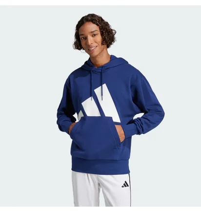 Худи мужское Adidas Essentials Big Logo French Terry Blue JE8890