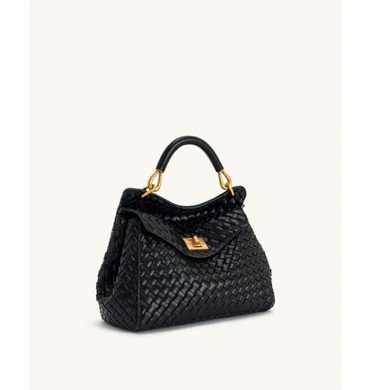 Сумка жіноча JW PEI Lucia Classic Top Handle Woven Bag Black BB2024BG108654JWP