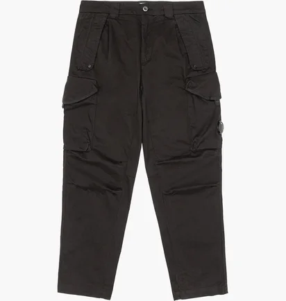 Штаны мужские C.P. Company Stretch Sateen Loose Cargo Pants Black 15CMPA123A-005529G
