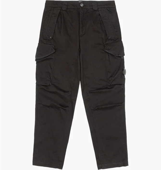 Штаны мужские C.P. Company Stretch Sateen Loose Cargo Pants Black 15CMPA123A-005529G