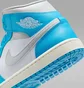 Кроссовки унисекс Nike 1 Mid White/Blue BQ6472-400