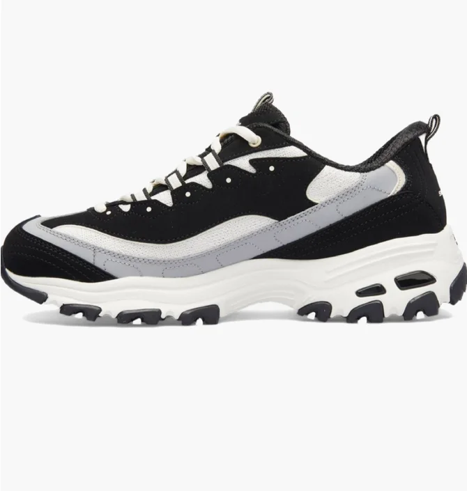 Кроссовки женские Skechers D`Lites Smooth Nostalgia Black/White 150537-BKNT