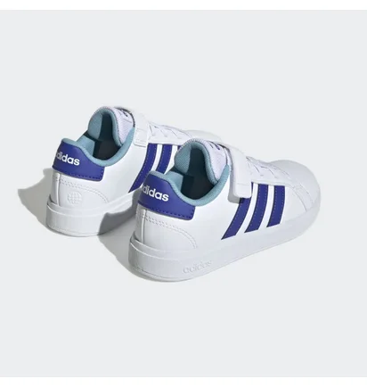 Кроссовки детские Adidas Grand Court Elastic Lace And Top Strap Sportswear White HP8915