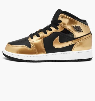 Кроссовки детские Air Jordan Retro 1 Mid Se Casual Shoes Metallic/Black Dr6967-071