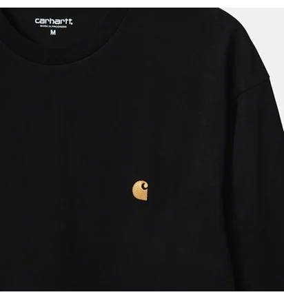 Лонгслів чоловічий Carhartt Wip Chase L/S T-Shirt Black I026392-00FXX