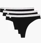 Трусики женские Lacoste Stretch Cotton String Briefs (3 шт) Black 8F1341031