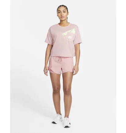 Футболка женская Nike W Nk Dry Grx Crop Top Pink DC7189-630