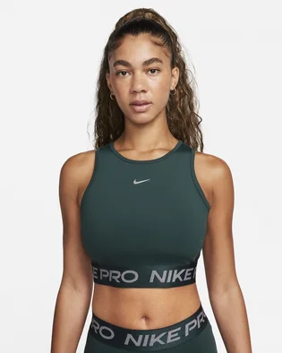 Топ женский Nike Pro Dri-Fit Cropped Tank Top Green FB5588-328