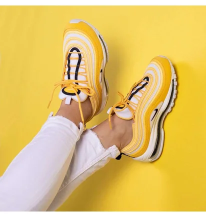 Кросівки жіночі Nike Air Max 97 White Yellow Black 921733-703