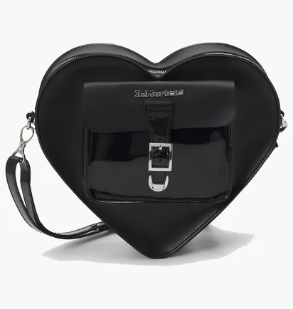 Рюкзак жіночий Dr. Martens Heart Shaped Hardware Kiev Leather Crossbody Backpack Black AC807033