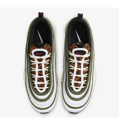Кросівки чоловічі Nike Air Max 97 Goes Wild With A Leopard Tongue White/Olive DX8973-100