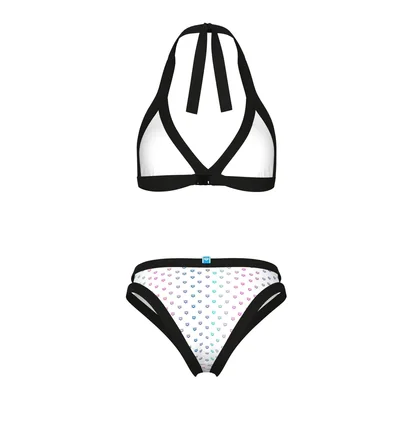 Купальник женский Arena Rainbow Monogram Bikini Triang White 007079-115