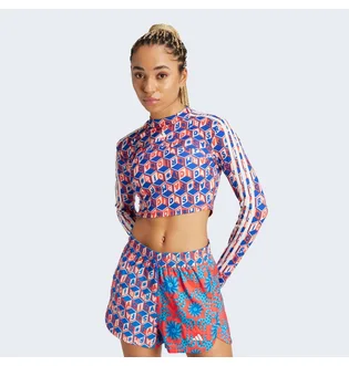 Топ женский Adidas X Farm Rio Crop Long Sleeve Shirt Multi IT9409