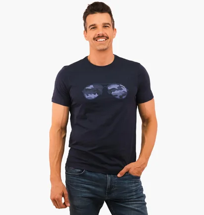 Футболка мужская Michael Kors Camo Aviator Short Sleeve Tee Blue CS351IEFV4