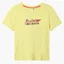 Футболка женская AUSTRALIAN Logo Flowers Tee Jersey V Yellow LSDTS0027-074