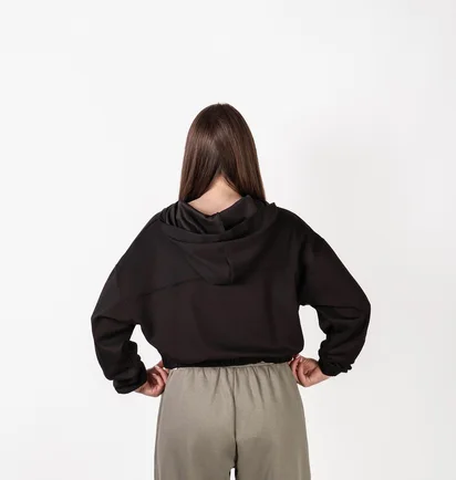 Худи женское H&M Zip-Top Sports Hoodie Black 1105174001