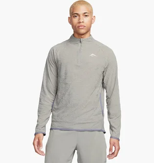 Кофта мужская Nike Trail Dri-Fit 1/2-Zip Running Top Grey FB7535-053