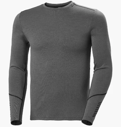 Термобелье мужское Helly Hansen Lifa Merino Midweight Crew Grey 49364-876