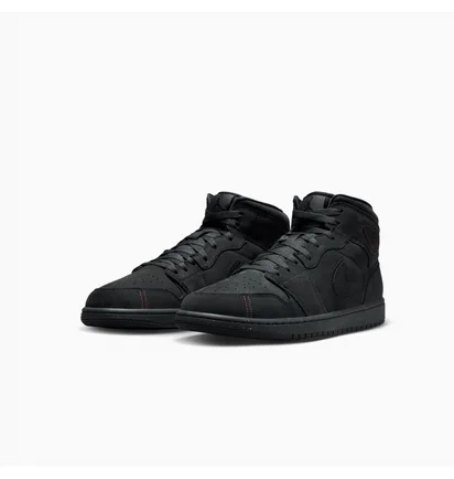Кроссовки мужские Air Jordan 1 Mid Se Craft Monochrome Black FD8634-001