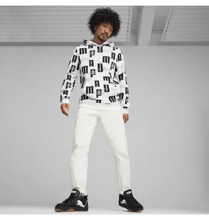 Худи мужское Puma Ess+ Logo Lab Aop Hoodie Fl White/Black 678983-02