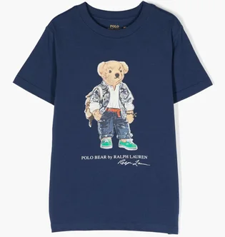 Футболка детская Ralph Lauren Kids Bear-Motif Cotton T-Shirt Blue 323853828018