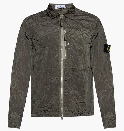 Вітровка чоловіча Stone Island Nylon Metal Shirt Jacket Olive K1S151200005-S0019-V0054