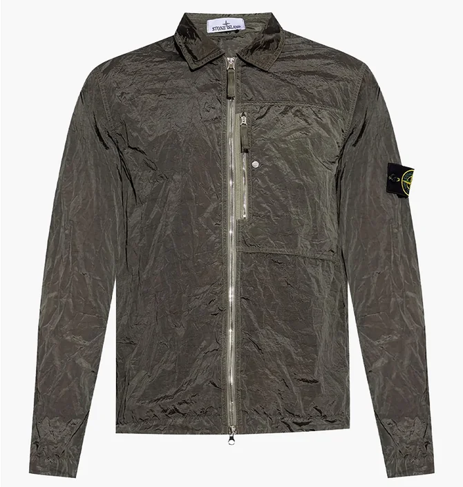 Вітровка чоловіча Stone Island Nylon Metal Shirt Jacket Olive K1S151200005-S0019-V0054