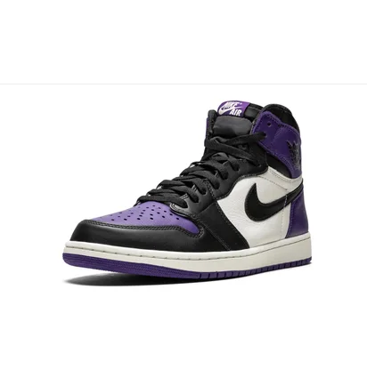 Кроссовки мужские Air Jordan 1 Retro Black/Violet 555088-501