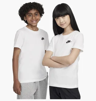 Футболка детская Nike Sportswear Big Kids T-Shirt White FZ5177-100