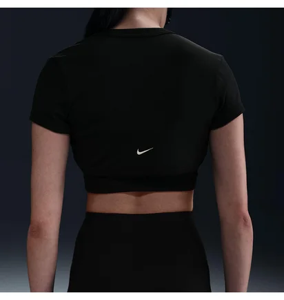 Топ женский Nike Tight Cropped Mini-Rib 2-In-1 Top Black HJ1299-010