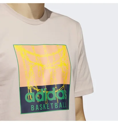 Футболка мужская Adidas Chain Net Basketball Graphic Tee Peach Ic1863