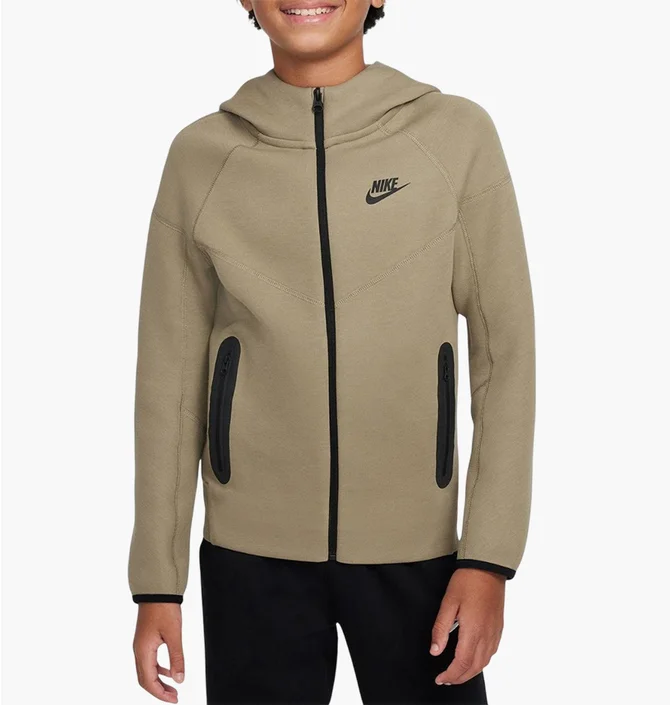 Толстовка детская Nike Tech Fleece Kids Olive FD3285-276
